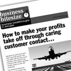 How to make your profits take off through caring customer contact…